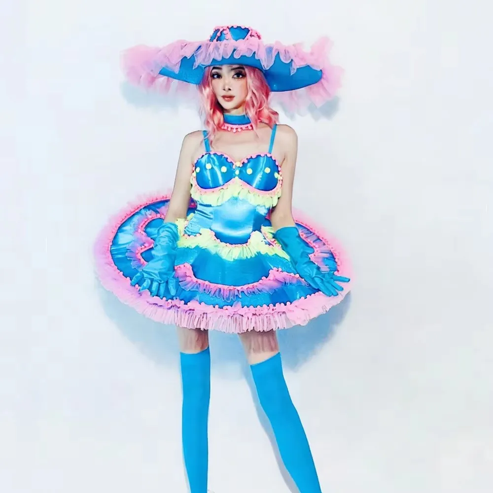 Women's Pink/Blue Bubble Mini Dress for Dance Team Nightclub Concert Stage Performance Festival Holiday Amusement Park Wear
Women's Pink/Blue Bubble Mini Dress for Dance Team Nightclub Concert Stage Performance Festival Holiday Amusement Park Wear