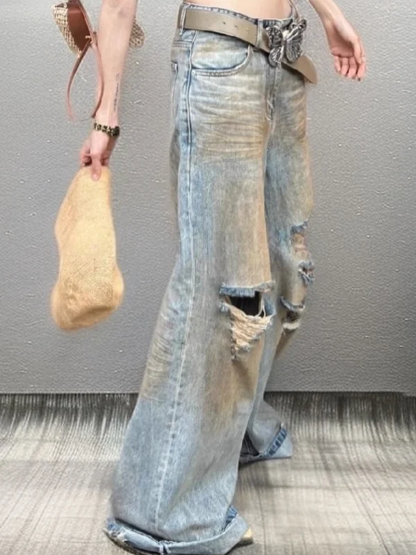 Spring 2026 High Waist Wide Leg Jeans Women's Sexy Long Loose Slimming Denim Pants Casual Style Multi-Pocket Washed Fabric
Spring 2026 High Waist Wide Leg Jeans Women's Sexy Long Loose Slimming Denim Pants Casual Style Multi-Pocket Washed Fabric