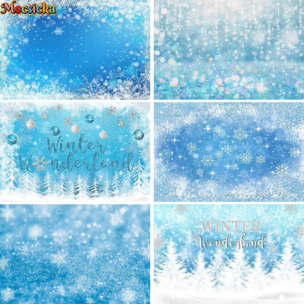 Blue Winter Wonderland Backdrops Child Kids Birthday Party Props Christmas Snowflake Bokeh Baby Shower Background Photo Studio
Blue Winter Wonderland Backdrops Child Kids Birthday Party Props Christmas Snowflake Bokeh Baby Shower Background Photo Studio