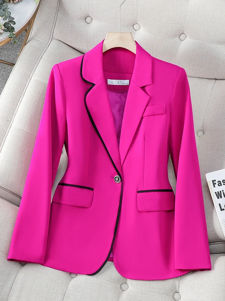 Fashion Autumn Winter Women Blazer Black White Pink Female Long Sleeve Single Button Ladies Work Wear Formal Jacket Coat
Fashion Autumn Winter Women Blazer Black White Pink Female Long Sleeve Single Button Ladies Work Wear Formal Jacket Coat