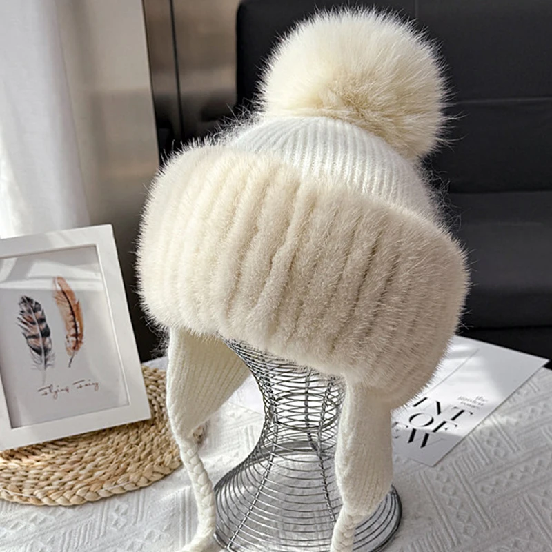 2026 Fashion Pure Mink Fur Beanie Knit Ear High-end End Beanie Hat Crochet Bonnet Pompom Elegant And Versatile
2026 Fashion Pure Mink Fur Beanie Knit Ear High-end End Beanie Hat Crochet Bonnet Pompom Elegant And Versatile
