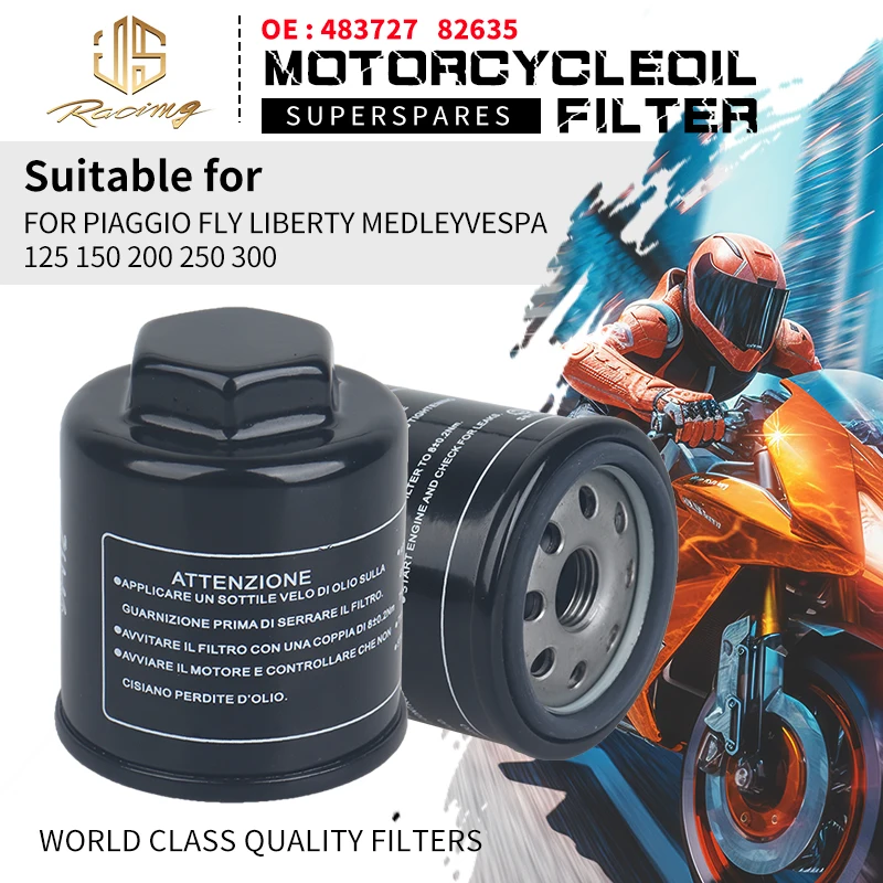 JSRAOIMG 4pcs Motorcycle Oil Filter For Piaggio 125 150 Beverly Liberty Medley X7 X8 X9 X10 Vespa 125 GTS GTV LX LXV S GT 483727
JSRAOIMG 4pcs Motorcycle Oil Filter For Piaggio 125 150 Beverly Liberty Medley X7 X8 X9 X10 Vespa 125 GTS GTV LX LXV S GT 483727