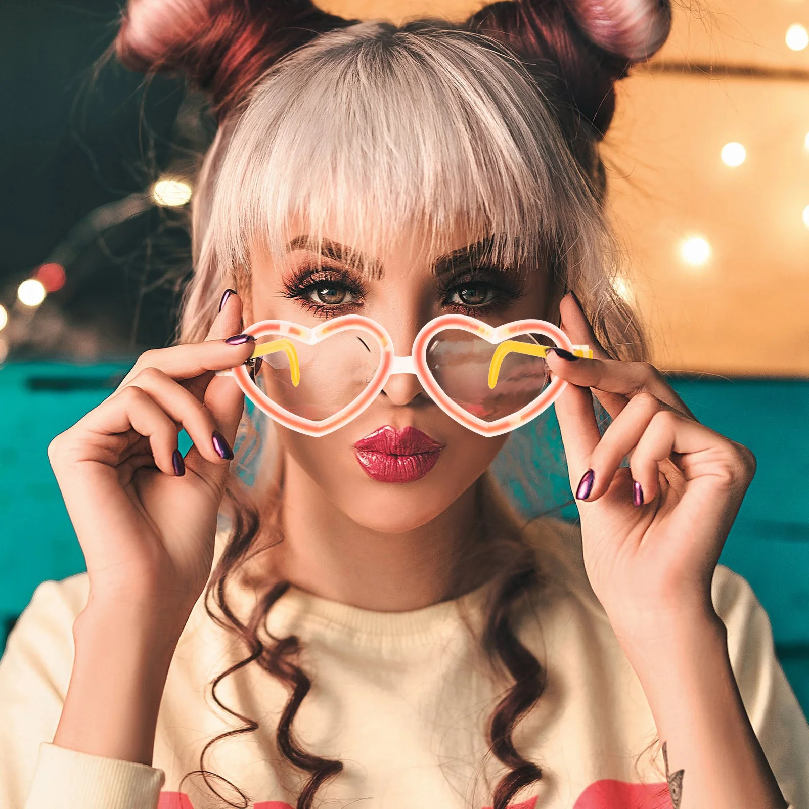 20 set Fluorescent Glow Stick Glasses Parts Diy Frame Connectors For Party Night Light Accessories Decor Gadget
20 set Fluorescent Glow Stick Glasses Parts Diy Frame Connectors For Party Night Light Accessories Decor Gadget