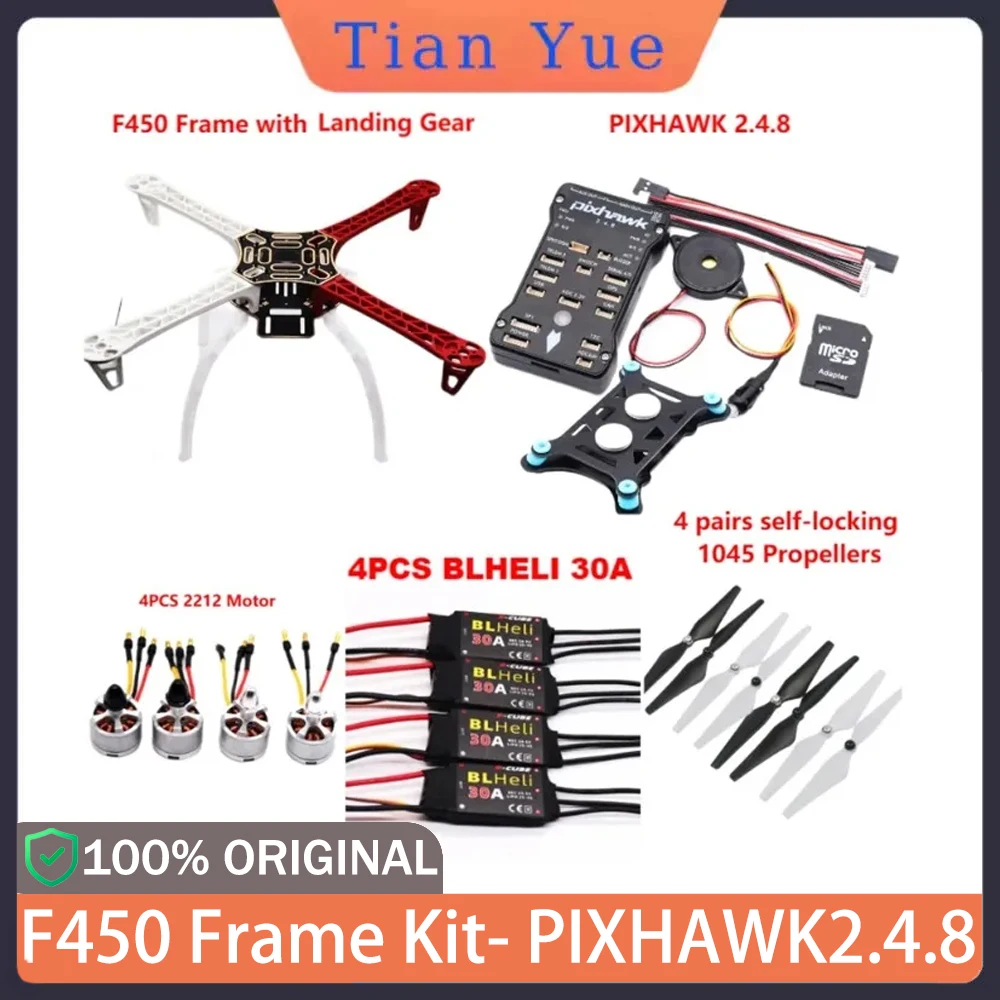 F450 Drone Kit Pixhawk 2.4.8 Ardupilot 100mW Telemetry 2212 Motor 30A ESC RTF FPV
F450 Drone Kit Pixhawk 2.4.8 Ardupilot 100mW Telemetry 2212 Motor 30A ESC RTF FPV