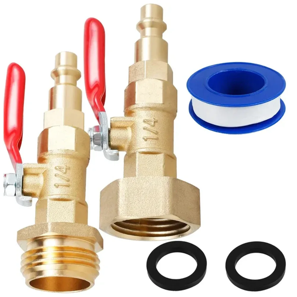 2 pcs Brass RV Winterizer Adapters with 1 quarter inch Thread for Garden Hose Sprinklers and Faucet Connections
2 pcs Brass RV Winterizer Adapters with 1 quarter inch Thread for Garden Hose Sprinklers and Faucet Connections