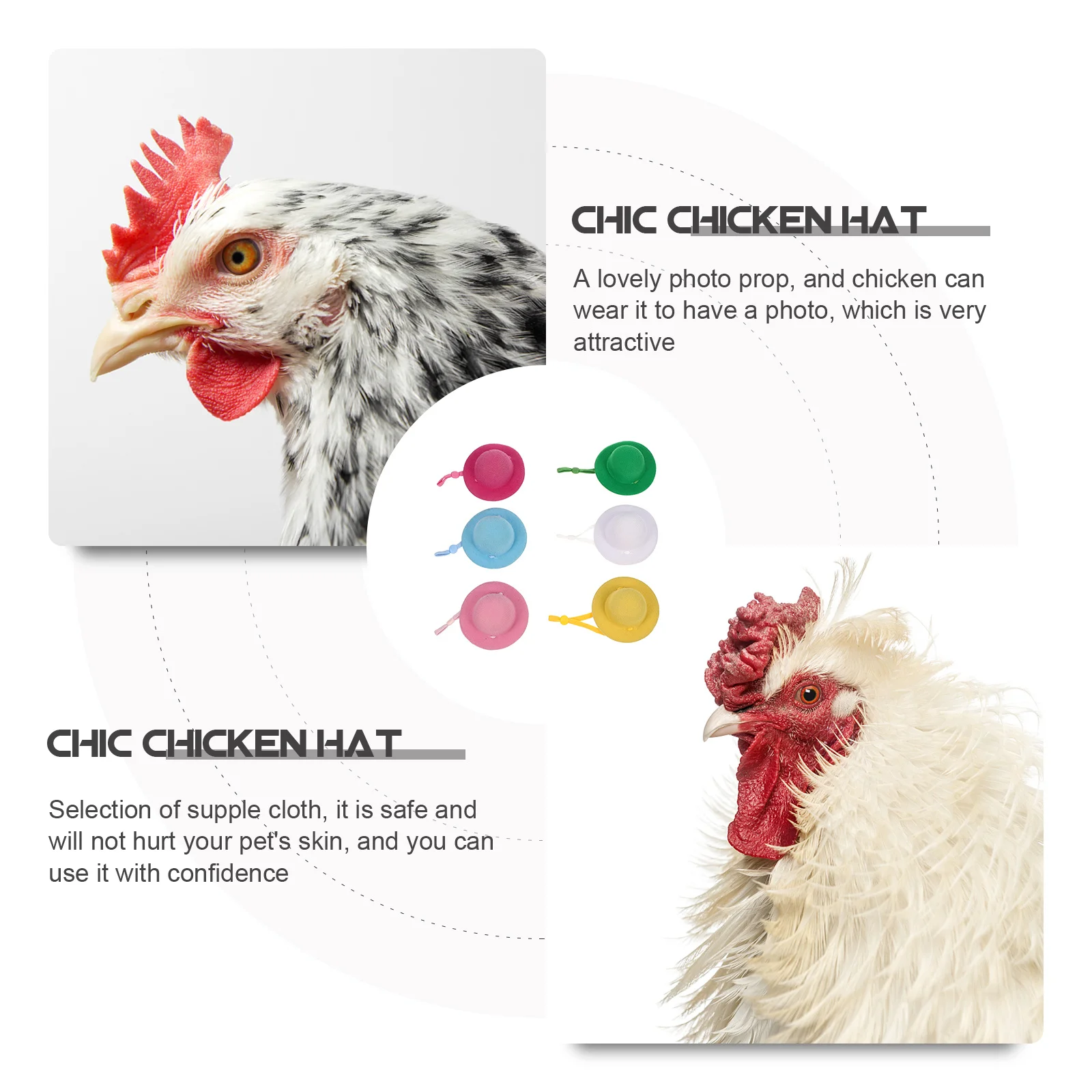 6pcs Chicken Hats Adorable Portable Pet Hat For Small Animals Wear-Resistant Cloth Design Lovely Decorative Accessory Hen
6pcs Chicken Hats Adorable Portable Pet Hat For Small Animals Wear-Resistant Cloth Design Lovely Decorative Accessory Hen