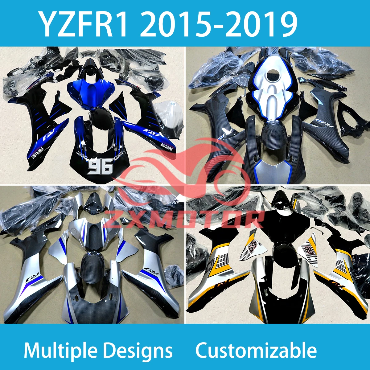 Для YAMAHA YZF R1 2015 2016 2017 2018 2019, детали кузова, обтекатели YZFR1, пластиковый комплект кузова, чехлы для мотоциклов, комплект обтекателей
Для YAMAHA YZF R1 2015 2016 2017 2018 2019, детали кузова, обтекатели YZFR1, пластиковый комплект кузова, чехлы для мотоциклов, комплект обтекателей