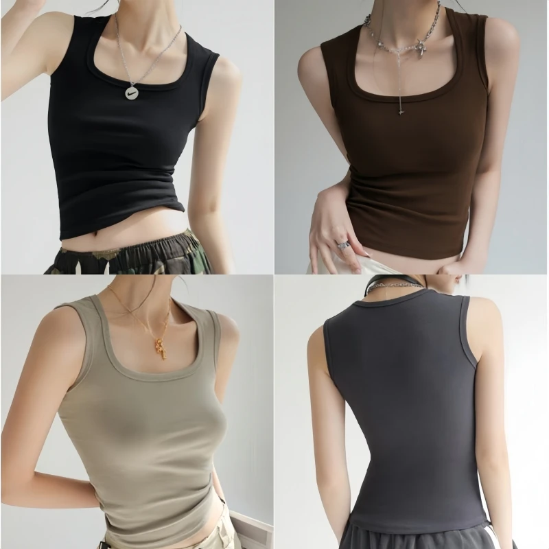 DOIAESKV Hot New Cotton Tank Tops Sexy Crop Vest Solid Harajuku Korean Female Off Shoulder Knitted Khaki White Summer Women Tops
DOIAESKV Hot New Cotton Tank Tops Sexy Crop Vest Solid Harajuku Korean Female Off Shoulder Knitted Khaki White Summer Women Tops