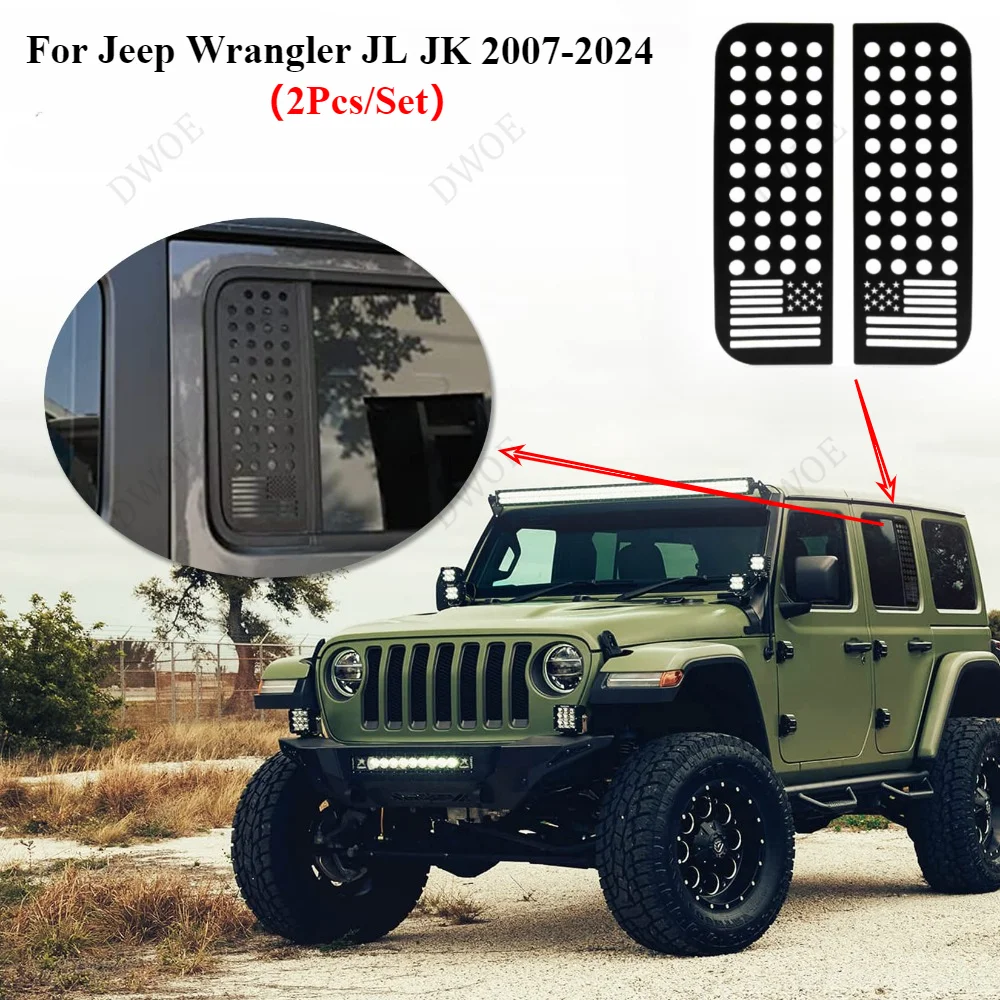 Car Rear Door Window Glass Panel Cover Window Decoration Rear Door Glass Trim For Automobiles Jeep Wrangler JL JK JT 2007-2024
Car Rear Door Window Glass Panel Cover Window Decoration Rear Door Glass Trim For Automobiles Jeep Wrangler JL JK JT 2007-2024