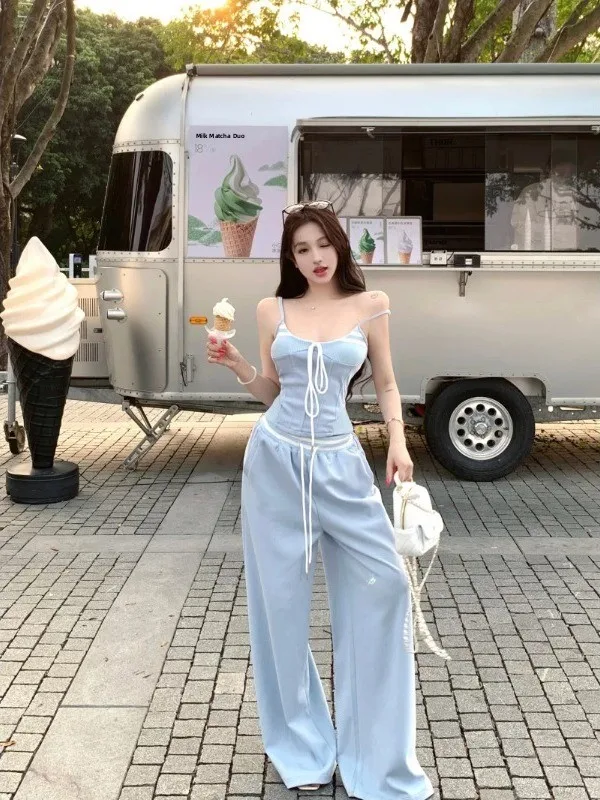 Mipai New Style Sexy Pure Desire Fishbone Slimming Wide Leg Pants Set Draping Sensual Strap Hanfu Suit for Young Women
Mipai New Style Sexy Pure Desire Fishbone Slimming Wide Leg Pants Set Draping Sensual Strap Hanfu Suit for Young Women