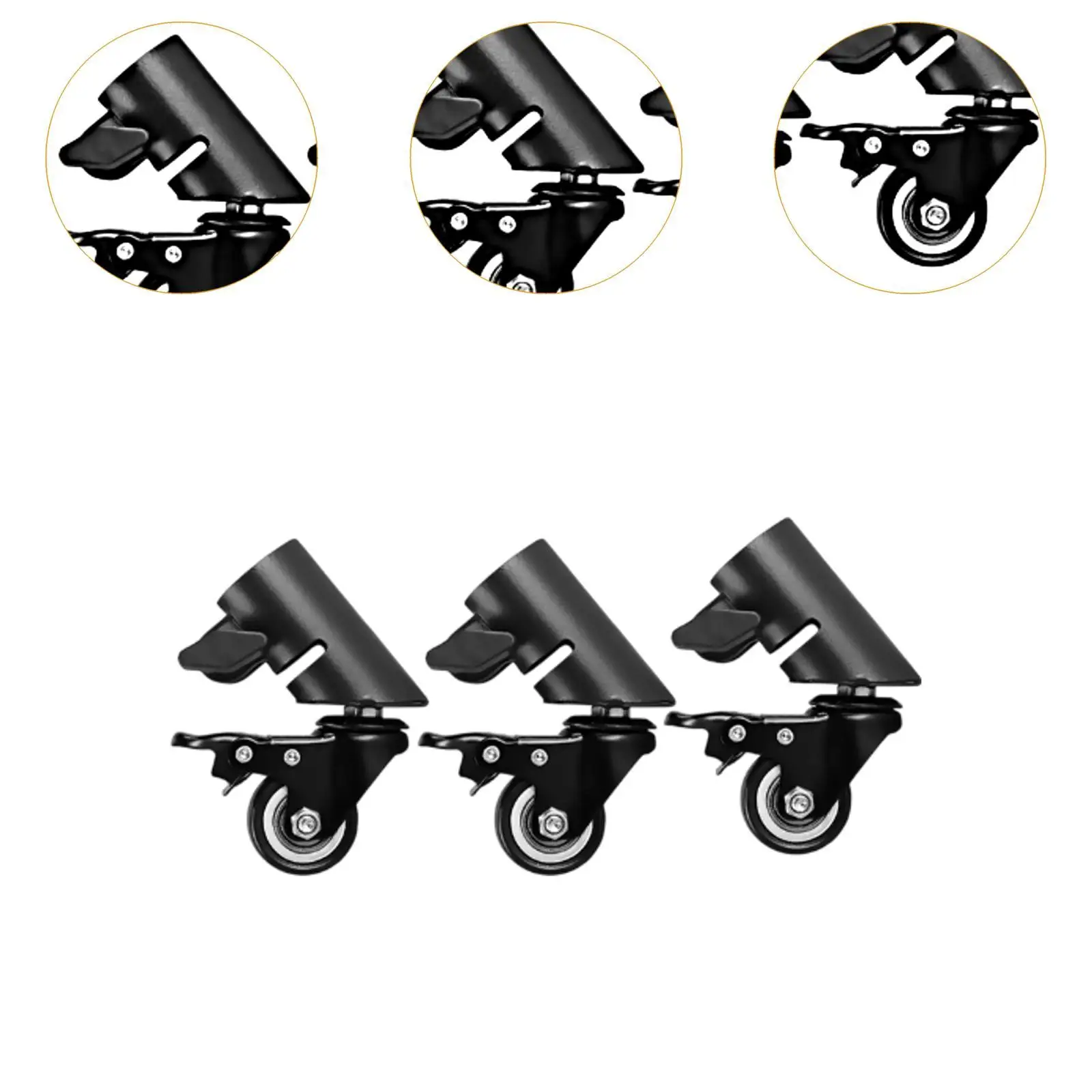 3 Pieces Speaker Stand Metal Swivel Casters Easy to Install Leg Caster Kit for Studio 35mm/1.38in Pipe Diameter Photography
3 Pieces Speaker Stand Metal Swivel Casters Easy to Install Leg Caster Kit for Studio 35mm/1.38in Pipe Diameter Photography