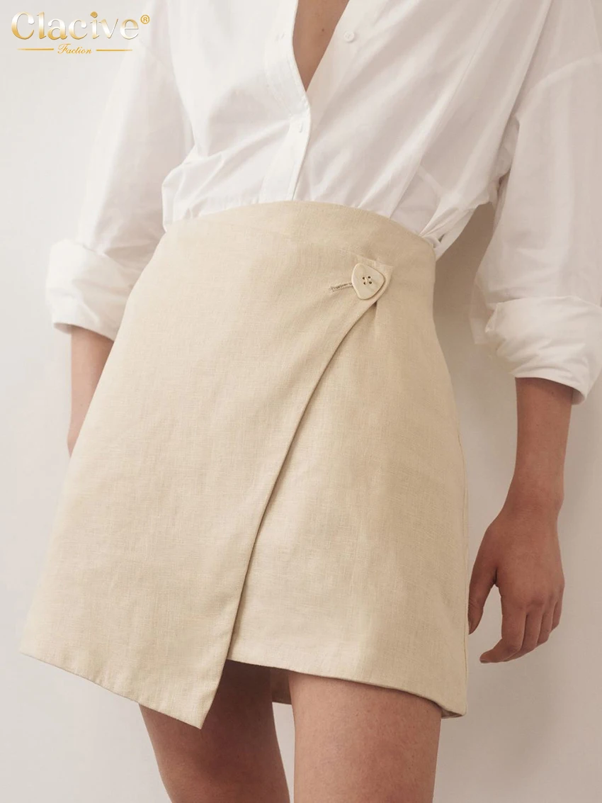 Clacive Fashion Loose Beige Linen Women's Skirt 2025 Casual Chic High Waist Mini Skirt Elegant Classic Skirts Female Clothing
Clacive Fashion Loose Beige Linen Women's Skirt 2025 Casual Chic High Waist Mini Skirt Elegant Classic Skirts Female Clothing