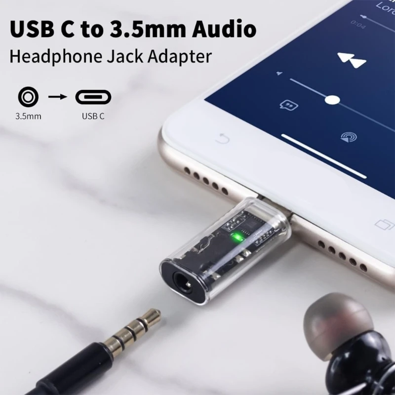 HX6A 3.5mm Earphone Converter for USB C Port Noise Reductions Clear Sound Quality for Laptop Smartphones
HX6A 3.5mm Earphone Converter for USB C Port Noise Reductions Clear Sound Quality for Laptop Smartphones