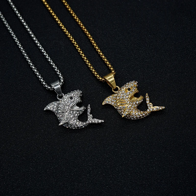 Хип-хоп Bling Iced Out из нержавеющей стали, подвески в виде акулы и животных, ожерелья для мужчин, ювелирные изделия в стиле рэпера, подарок цвета: золото, серебро
Хип-хоп Bling Iced Out из нержавеющей стали, подвески в виде акулы и животных, ожерелья для мужчин, ювелирные изделия в стиле рэпера, подарок цвета: золото, серебро
