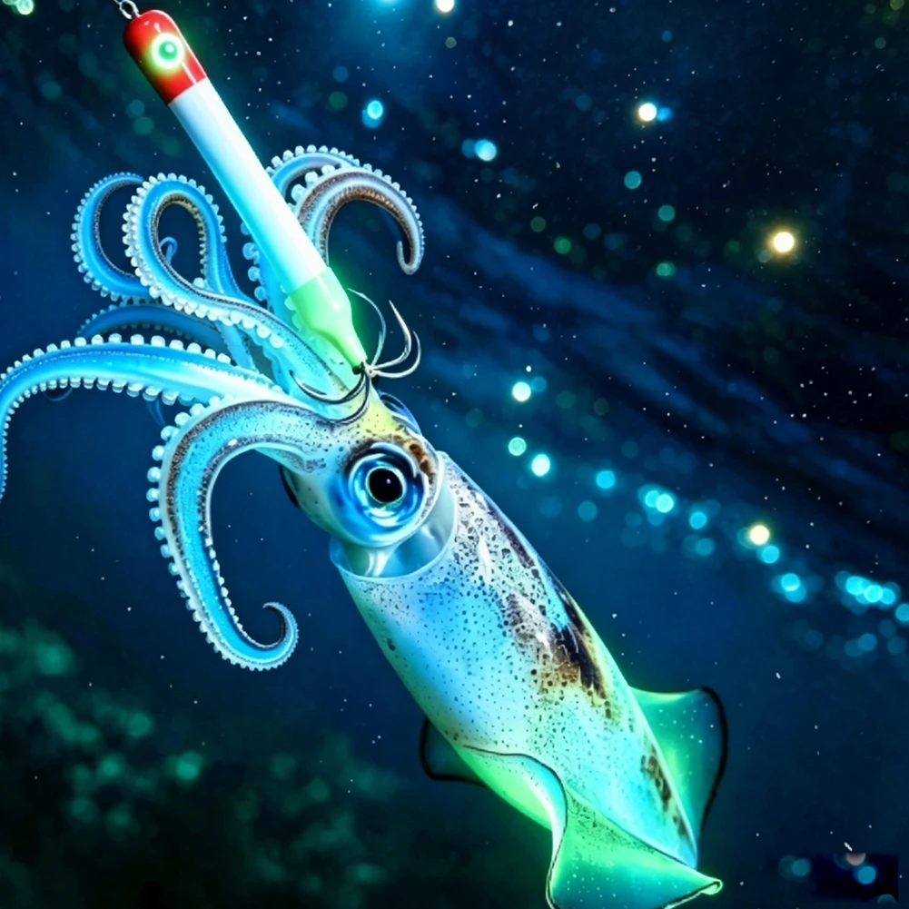 Squid Bait for For spirit Bottom Hook Fishing with Luminous Octopus-Inspired Eyes and Slow-Dissolving UV Paper Body
Squid Bait for For spirit Bottom Hook Fishing with Luminous Octopus-Inspired Eyes and Slow-Dissolving UV Paper Body