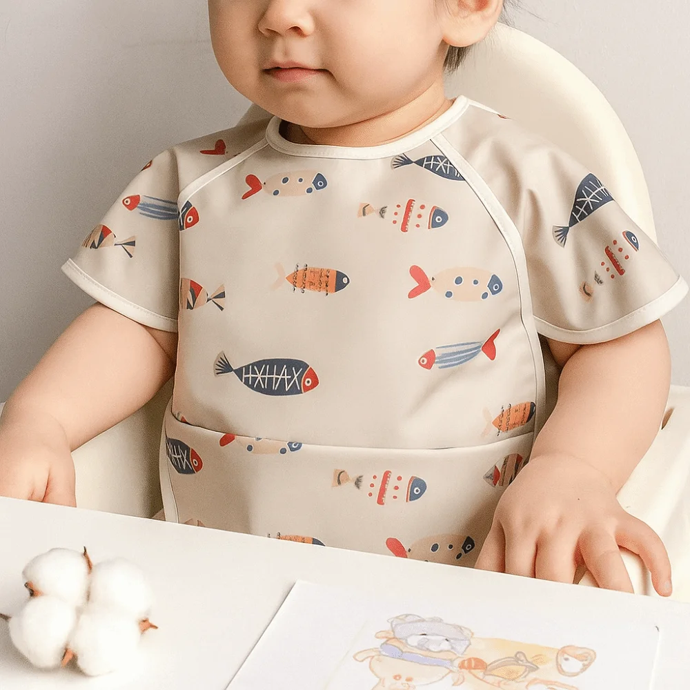 Cute Waterproof Baby Bibs Short Sleeve Sleeveless Feeding Apron Dirt Proof Cartoon Print Bandana Bibs Kids Products
Cute Waterproof Baby Bibs Short Sleeve Sleeveless Feeding Apron Dirt Proof Cartoon Print Bandana Bibs Kids Products