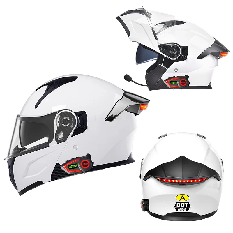 Hot Sale Motorcycle Helmets Double Visor Modular Helmet With Bluetooth ABS Helmet LED Tail Light DOT Approved Factory Wholesale
Hot Sale Motorcycle Helmets Double Visor Modular Helmet With Bluetooth ABS Helmet LED Tail Light DOT Approved Factory Wholesale
