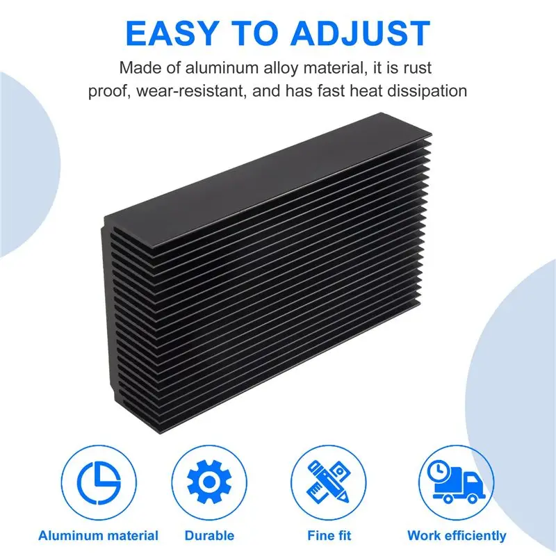 Aluminum Large Heatsink 4.72 X 2.72 X 1.06 Inch /120 X 69 X 27 Mm Heat Sink Cooling Black Oxide Radiator 22 Fin Highly Recommend
Aluminum Large Heatsink 4.72 X 2.72 X 1.06 Inch /120 X 69 X 27 Mm Heat Sink Cooling Black Oxide Radiator 22 Fin Highly Recommend