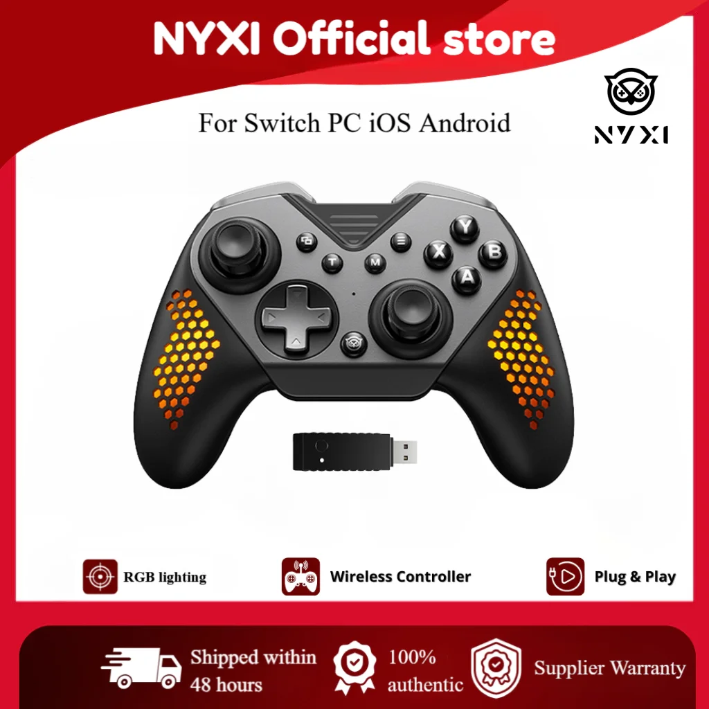 NYXI Flexi Modular Wireless Game Controller Dual Hall Effect Technology Black Myth Wukong Design for PC Android iOS Switch
NYXI Flexi Modular Wireless Game Controller Dual Hall Effect Technology Black Myth Wukong Design for PC Android iOS Switch