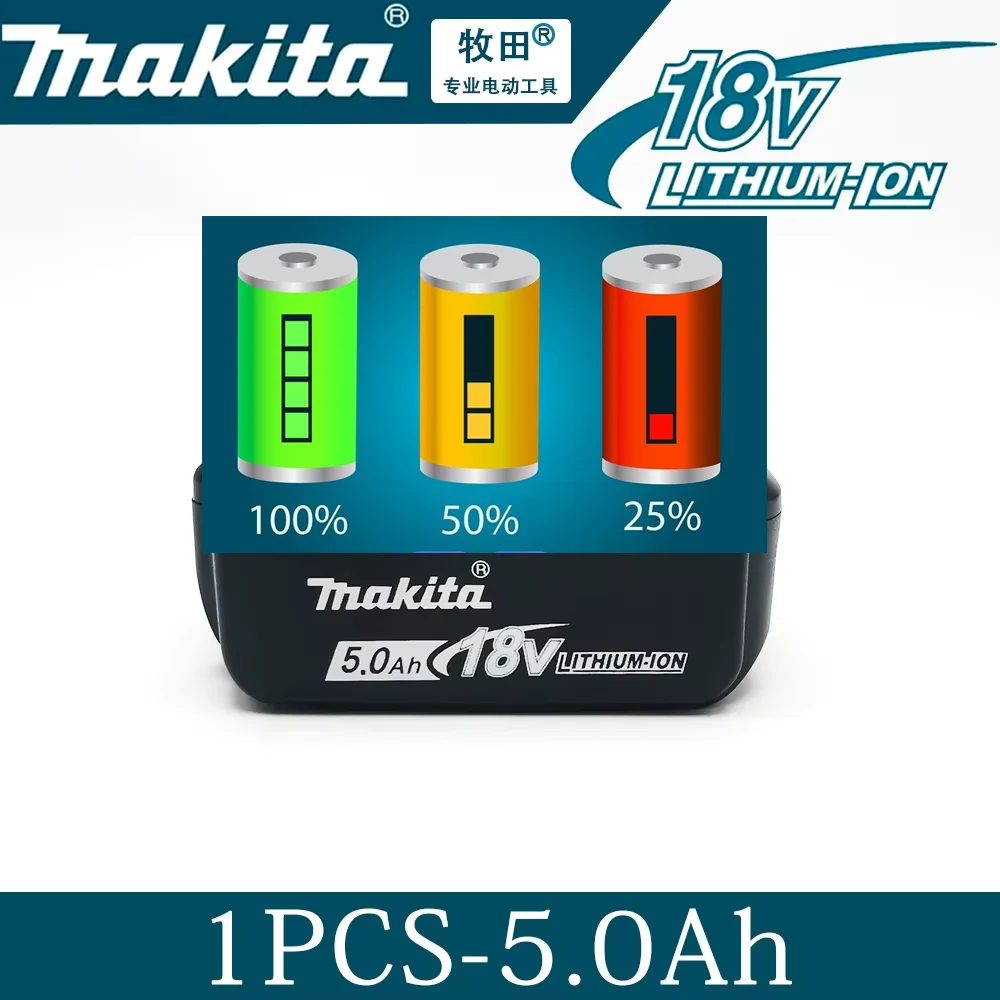 Original Makita 18V Battery 5Ah BL1850B Lithium ion Genuine Makita 18V Battery BL1850 BL1860B BL1860 BL1840B
Original Makita 18V Battery 5Ah BL1850B Lithium ion Genuine Makita 18V Battery BL1850 BL1860B BL1860 BL1840B