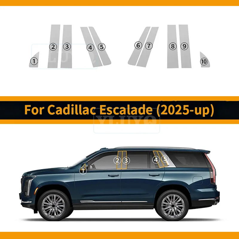 For Cadillac Escalade 2025-up TPU Paint Protection Film Sticker Anti-scratch Clear Smoked Headlight Reaiview B C Pillars Decal
For Cadillac Escalade 2025-up TPU Paint Protection Film Sticker Anti-scratch Clear Smoked Headlight Reaiview B C Pillars Decal