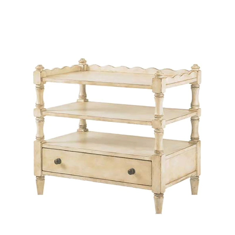 Solid wood bedside table, storage rack, vintage white small, bedroom storage cabinet
Solid wood bedside table, storage rack, vintage white small, bedroom storage cabinet