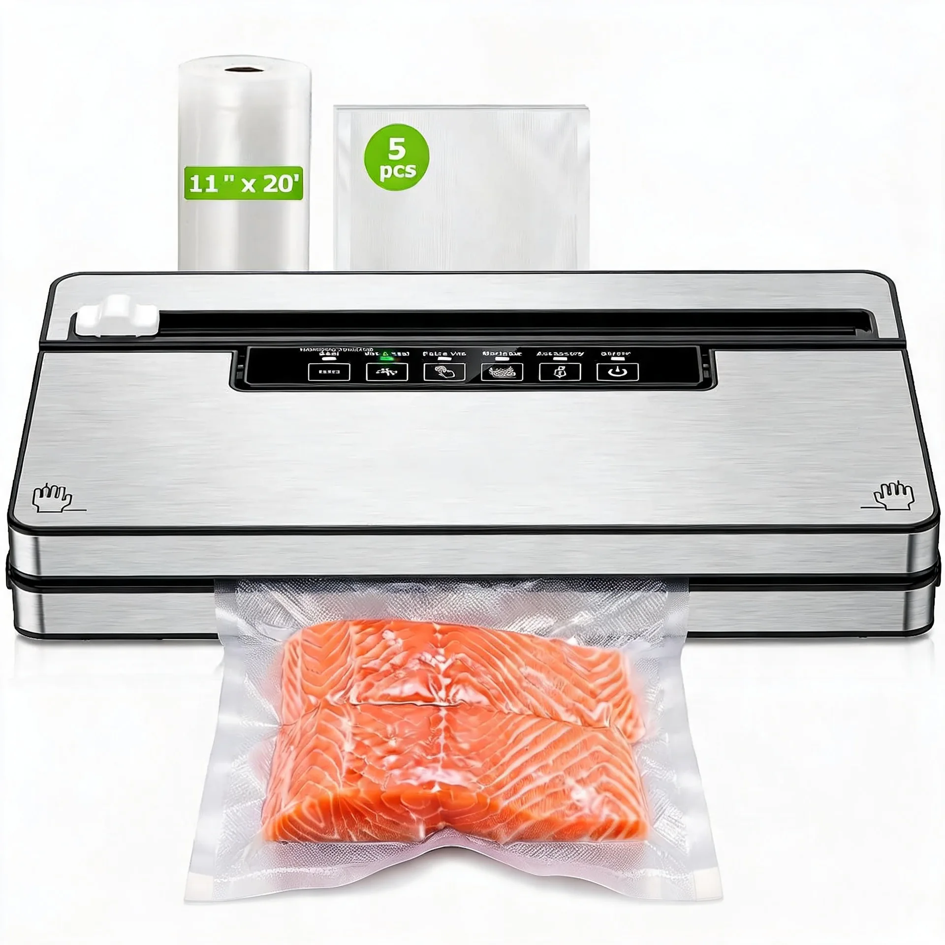 Vacuum Sealer Machine Built-in Cutter Silver
Vacuum Sealer Machine Built-in Cutter Silver