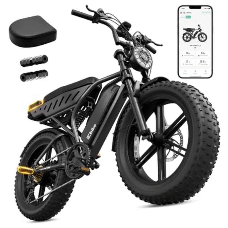 All-Terrain Electric Bike for Adults, Aluminum Alloy Frame, Matte Black, 1500W Peak Power, 20 Fat Tires, 60/130 Miles Range, UL
All-Terrain Electric Bike for Adults, Aluminum Alloy Frame, Matte Black, 1500W Peak Power, 20 Fat Tires, 60/130 Miles Range, UL