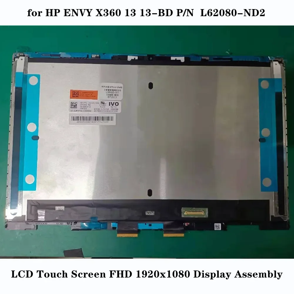 13,3-дюймовый сенсорный ЖК-экран для HP ENVY X360 13 13-BD FHD 1920x1080 в сборе, арт. L62080-ND2 M133NVFD
13,3-дюймовый сенсорный ЖК-экран для HP ENVY X360 13 13-BD FHD 1920x1080 в сборе, арт. L62080-ND2 M133NVFD