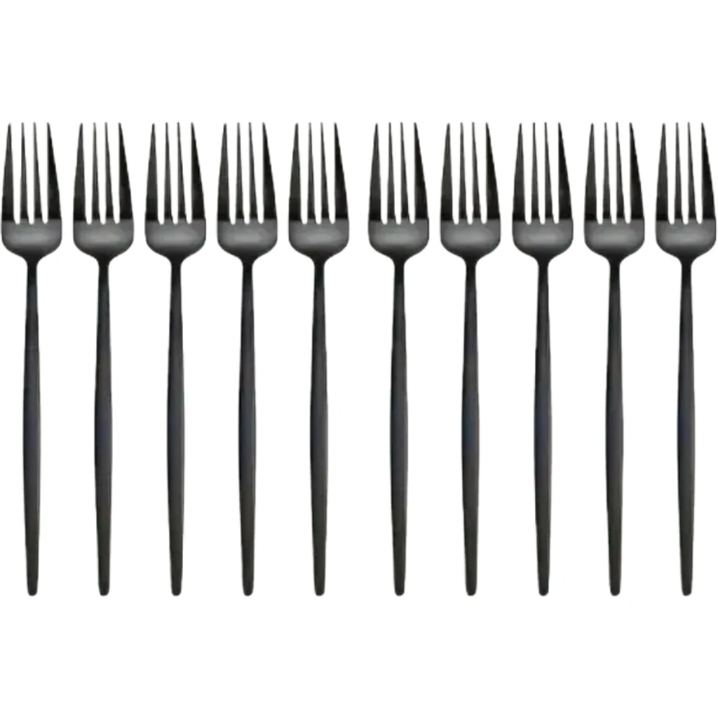 10-piece black stainless steel dinner forks, formal dinner forks, machine washable, suitable for kitchen, restaurant, party
10-piece black stainless steel dinner forks, formal dinner forks, machine washable, suitable for kitchen, restaurant, party
