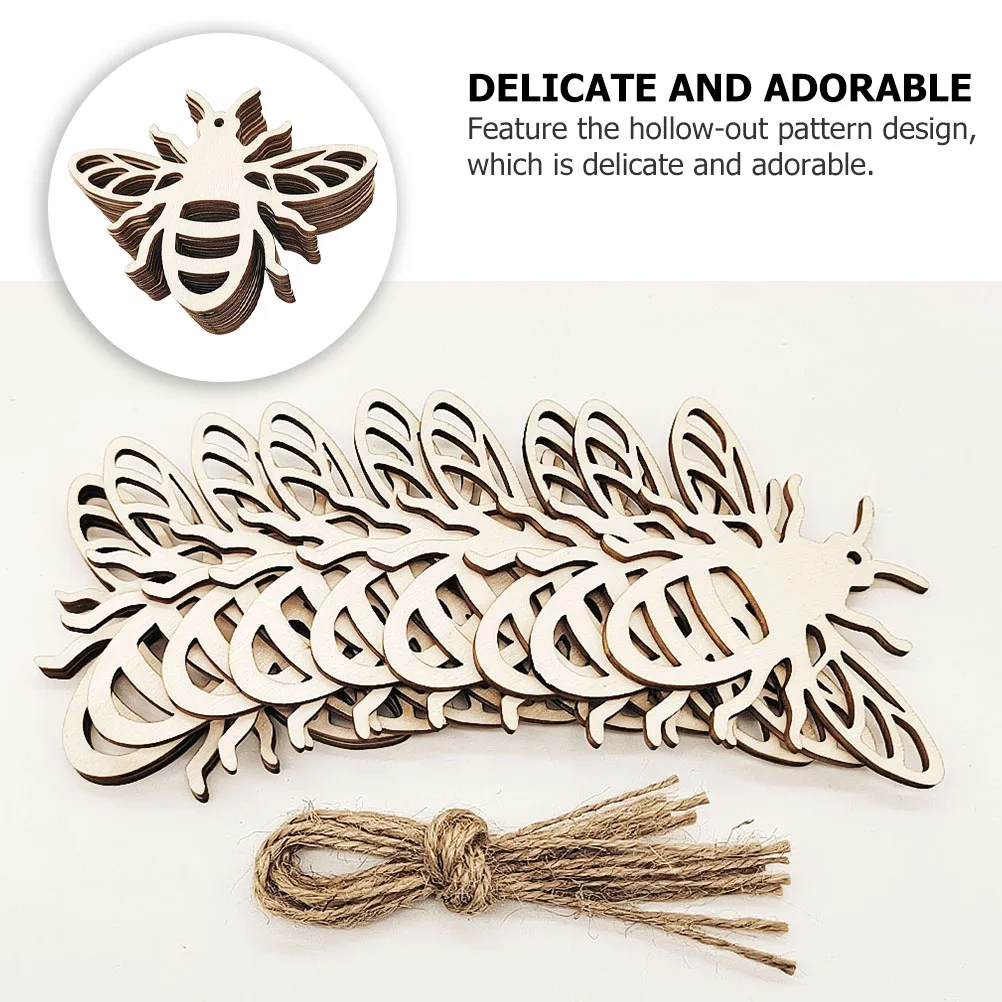 20pcs Wooden Bee Pendant Hollow-out Craft Decor Home Office Living Room Kids Room Wood Slice Slices Wall Hanging Ornaments
20pcs Wooden Bee Pendant Hollow-out Craft Decor Home Office Living Room Kids Room Wood Slice Slices Wall Hanging Ornaments