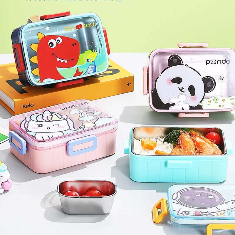 600ML Cartoon Stainless Steel 304 Lunch Box With Spoon Leak-Proof Thermal Kids Bento Box Student Food Container
600ML Cartoon Stainless Steel 304 Lunch Box With Spoon Leak-Proof Thermal Kids Bento Box Student Food Container
