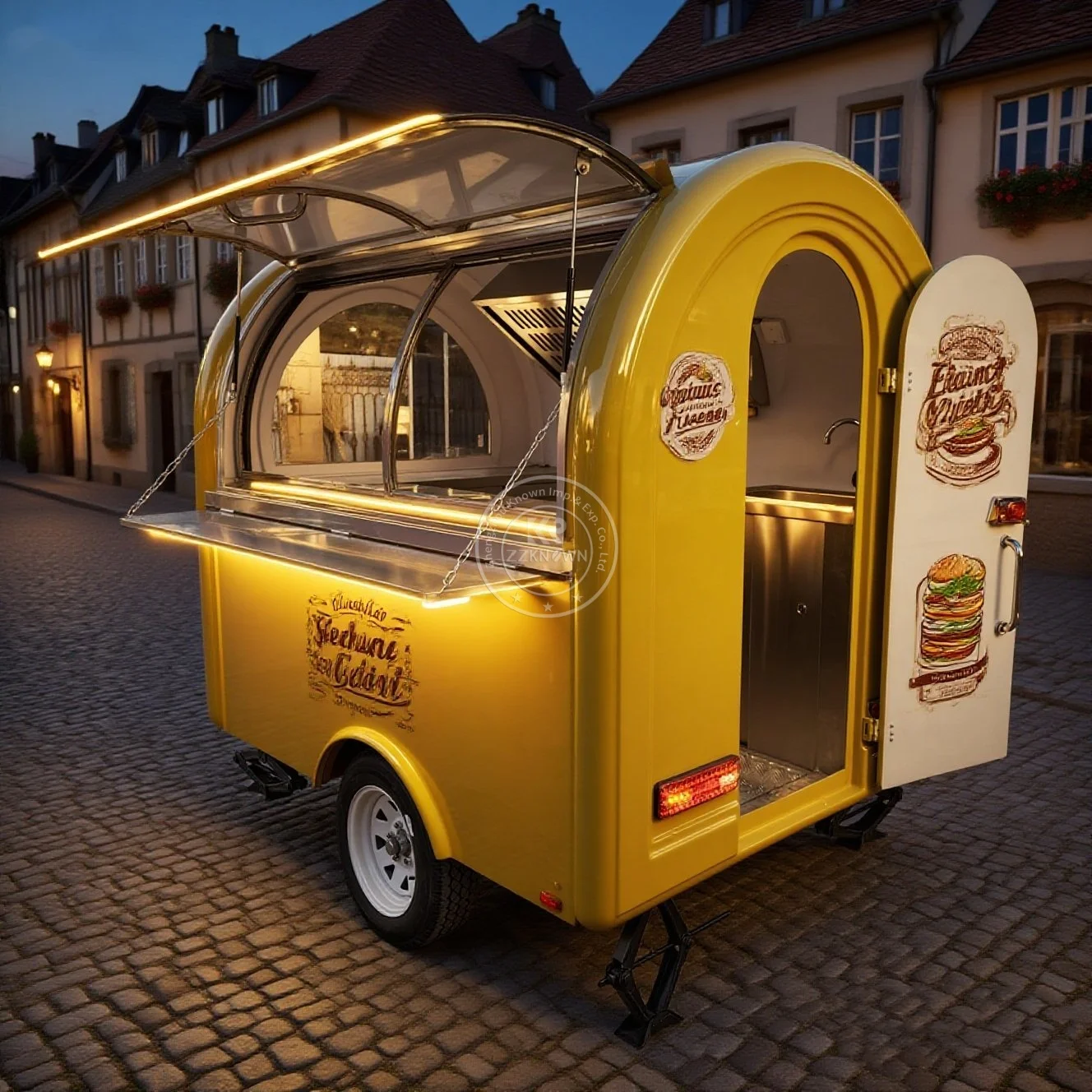 Настраиваемый многофункциональный мобильный грузовик фаст-фуда, прицеп для общественного питания, полностью оборудованный прицеп для еды
Настраиваемый многофункциональный мобильный грузовик фаст-фуда, прицеп для общественного питания, полностью оборудованный прицеп для еды