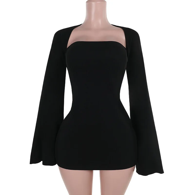 J Autumn 2024 new street style wool knitted tube top dress slash neck long sleeve elegant dress for women
J Autumn 2024 new street style wool knitted tube top dress slash neck long sleeve elegant dress for women