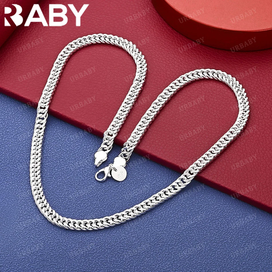 URBABY 925 Sterling Silver 45-60cm 6mm Chain Necklace For Man Charm Trend Birthday Gifts Fashion Party
URBABY 925 Sterling Silver 45-60cm 6mm Chain Necklace For Man Charm Trend Birthday Gifts Fashion Party