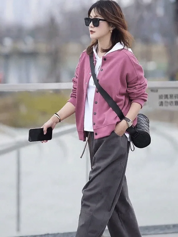Women's round Neck Single Button Short Coat Spring New Style Casual Slimming Open Cardigan Pure Color Baseball Jacket Top
Women's round Neck Single Button Short Coat Spring New Style Casual Slimming Open Cardigan Pure Color Baseball Jacket Top