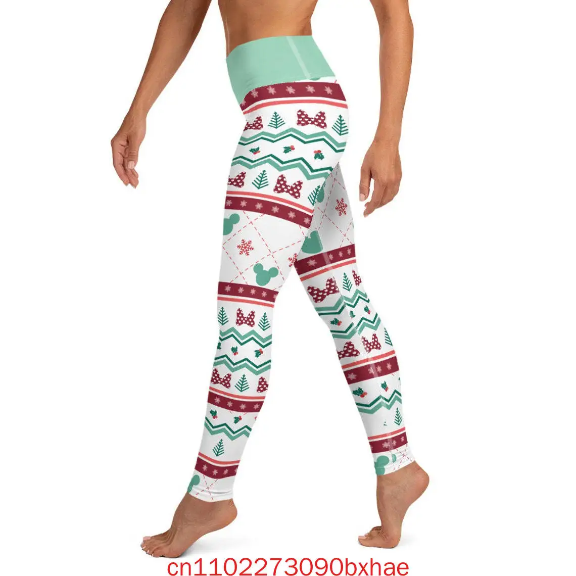 2025 Новые женские рождественские леггинсы для взрослых, праздничные штаны с рисунком свитра Диснея 
2025 Новые женские рождественские леггинсы для взрослых, праздничные штаны с рисунком свитра Диснея