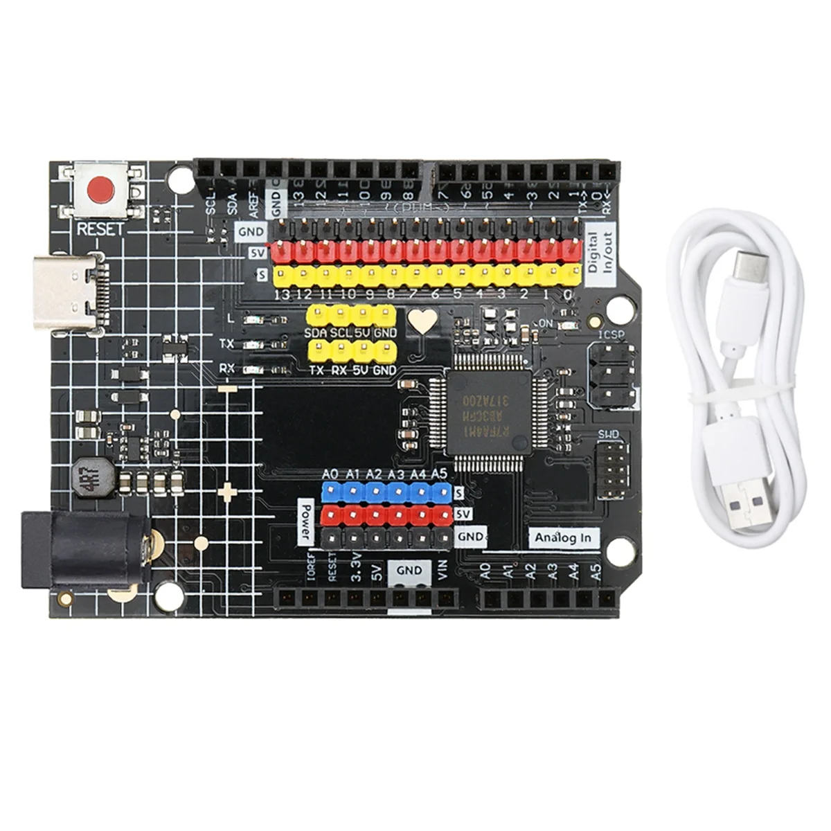 AU32-R4 Minima Development Board TYPE-C USB Module Compatible for Arduino Programming Learning Controller
AU32-R4 Minima Development Board TYPE-C USB Module Compatible for Arduino Programming Learning Controller