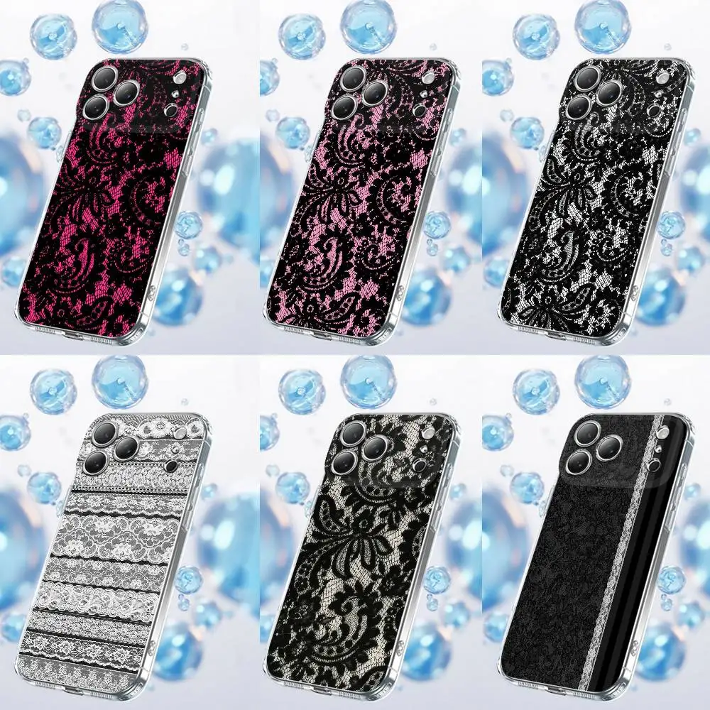 Fashion Lace Print Pattern Pink Phone Case For iPhone 17,16,15,14,13,12,11 Plus,Pro,Max,Plus,E,SE4,Air,Mini Transparent 
Fashion Lace Print Pattern Pink Phone Case For iPhone 17,16,15,14,13,12,11 Plus,Pro,Max,Plus,E,SE4,Air,Mini Transparent