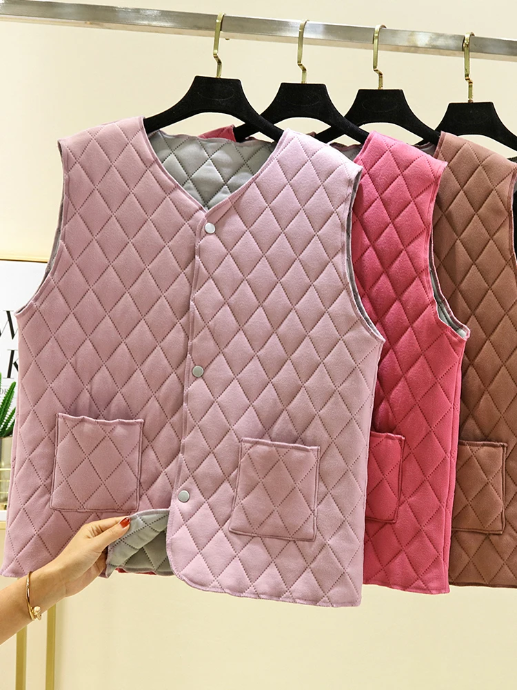 Женский зимний теплый жилет на подкладке, повседневная внутренняя одежда со шлепанцами, однотонный топ на пуговицах, универсальная смесь полиэстера
Женский зимний теплый жилет на подкладке, повседневная внутренняя одежда со шлепанцами, однотонный топ на пуговицах, универсальная смесь полиэстера