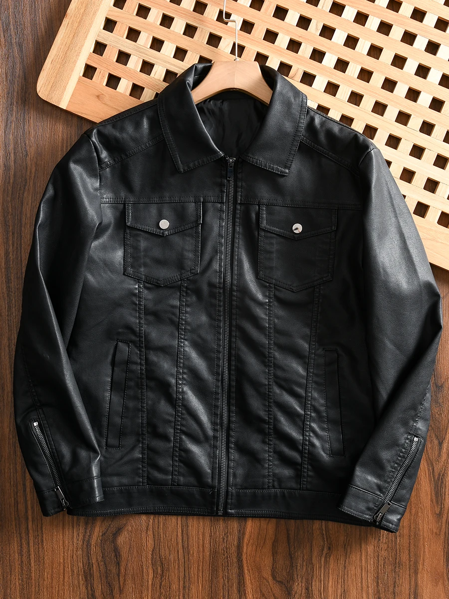 Soft Nubuck Ultra-Leather Casual Biker Collar Jacket Men's Fashion City Style Zipper Closure Business Casual Youth Coat
Soft Nubuck Ultra-Leather Casual Biker Collar Jacket Men's Fashion City Style Zipper Closure Business Casual Youth Coat