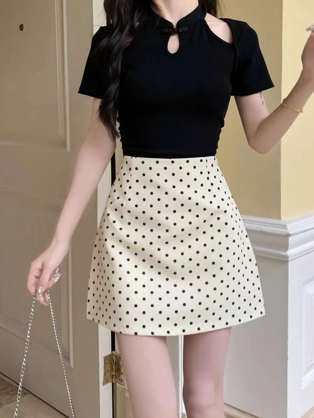 Summer Lady Chic Wave Point A-line Skirts New Female Sweet High Waist Skirts Women Korean Elegant Slim Fit Skirts
Summer Lady Chic Wave Point A-line Skirts New Female Sweet High Waist Skirts Women Korean Elegant Slim Fit Skirts