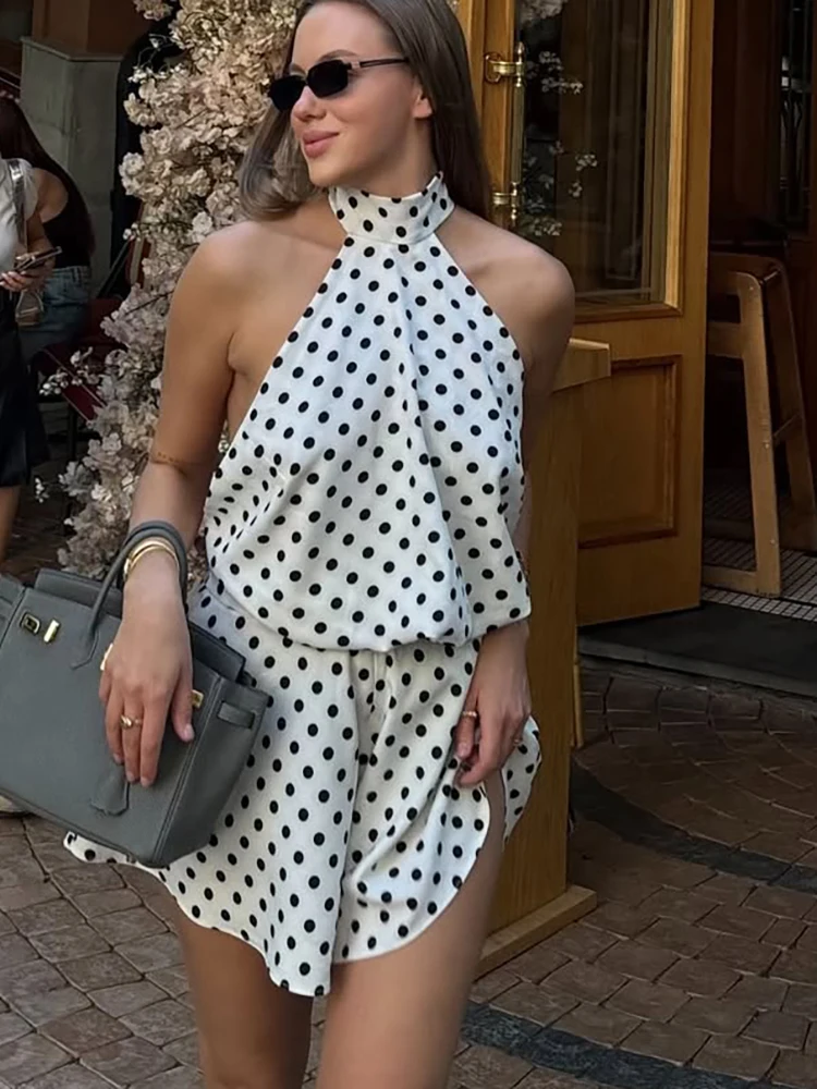 JULISSA MO Sexy Backless Print Polka Dot Halter Women Bodysuit White High Waist Bandage Bodysuit Summer Slim Elegant Streetwear
JULISSA MO Sexy Backless Print Polka Dot Halter Women Bodysuit White High Waist Bandage Bodysuit Summer Slim Elegant Streetwear