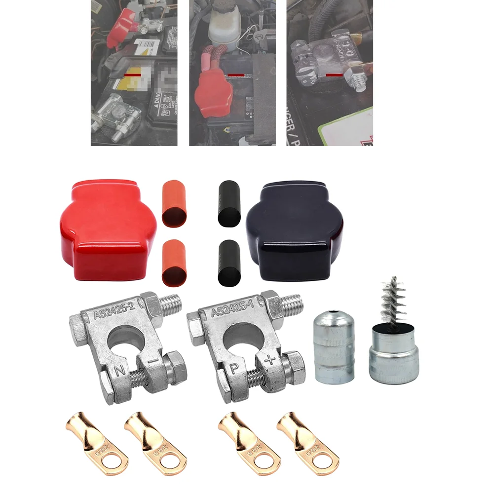 Battery Terminal Top Post Positive Negative Connector 3/8" Lugs For Cars, Trucks, Yachts, And RVs Electrical Accessories
Battery Terminal Top Post Positive Negative Connector 3/8" Lugs For Cars, Trucks, Yachts, And RVs Electrical Accessories 