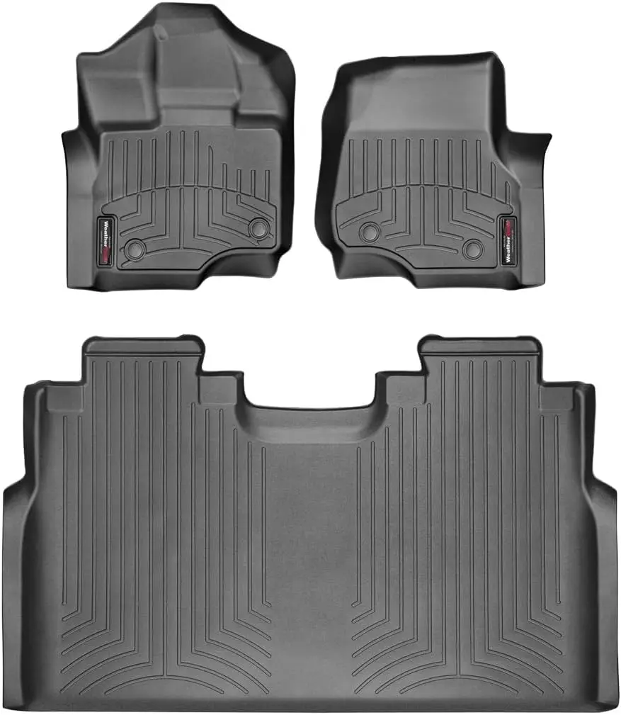 Коврики WeatherTech Custom Fit для пикапов, черные, 1-й и 2-й ряд, качество WeatherTech
Коврики WeatherTech Custom Fit для пикапов, черные, 1-й и 2-й ряд, качество WeatherTech