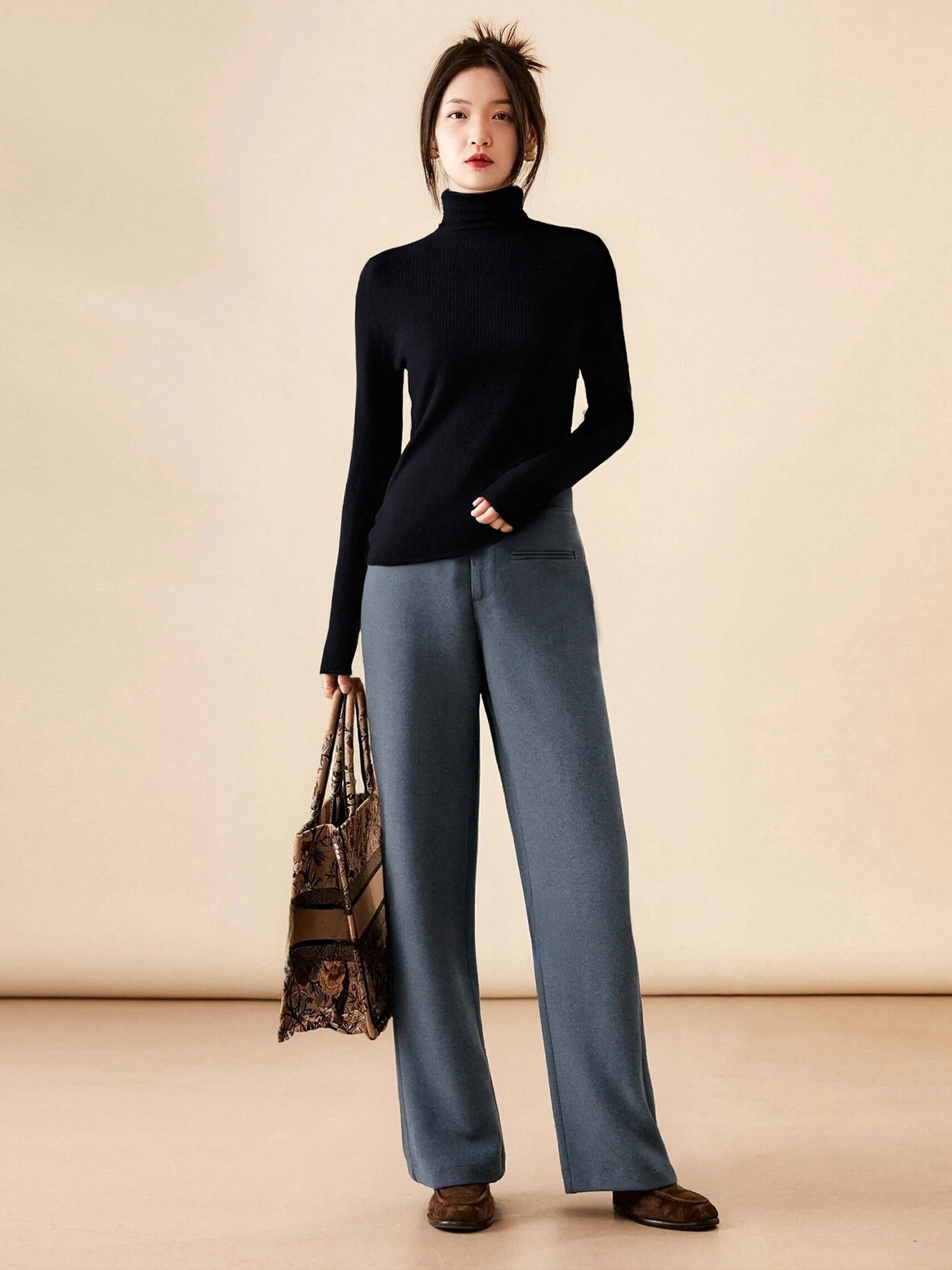 Chivirin Luxury Woolen Straight Leg Pants High Waist Button up Women's Commuter Sle Autumn Winter Slimming Versatile Suit T...
Chivirin Luxury Woolen Straight Leg Pants High Waist Button up Women's Commuter Sle Autumn Winter Slimming Versatile Suit T...