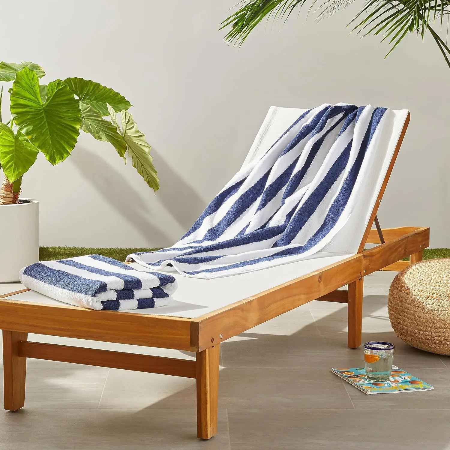 100% Cotton Beach Towels Set of 2, Large 30x60 Inches, Fast Drying & Machine Washable with Navy Blue Cabana Stripe Pattern for
100% Cotton Beach Towels Set of 2, Large 30x60 Inches, Fast Drying & Machine Washable with Navy Blue Cabana Stripe Pattern for