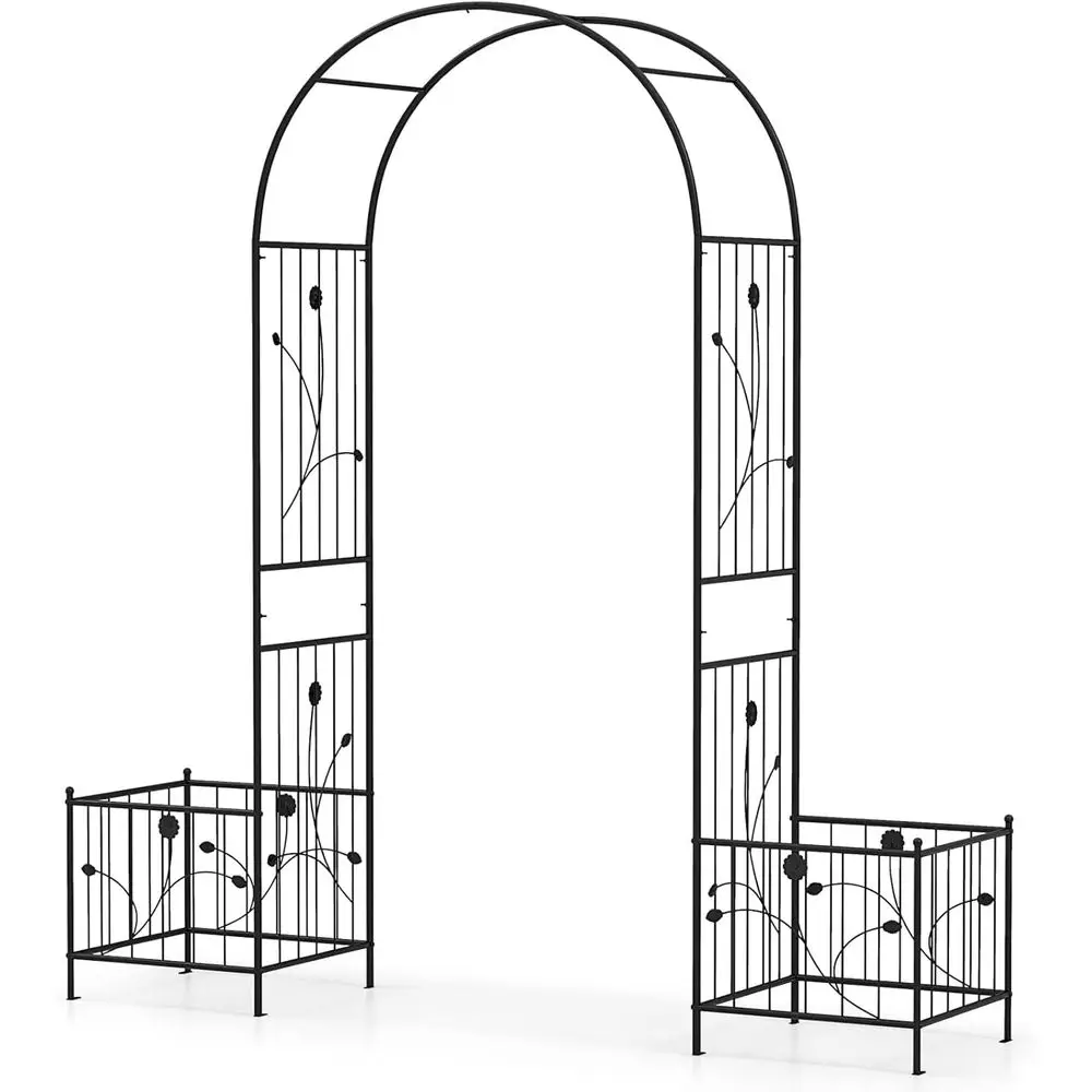 Garden Arch Trellis with Planters, 86'' Metal Arbor Pergola or ClimPlants Rose, Heavy-Duty Outdoor Archway or Wedding Party Cere
Garden Arch Trellis with Planters, 86'' Metal Arbor Pergola or ClimPlants Rose, Heavy-Duty Outdoor Archway or Wedding Party Cere