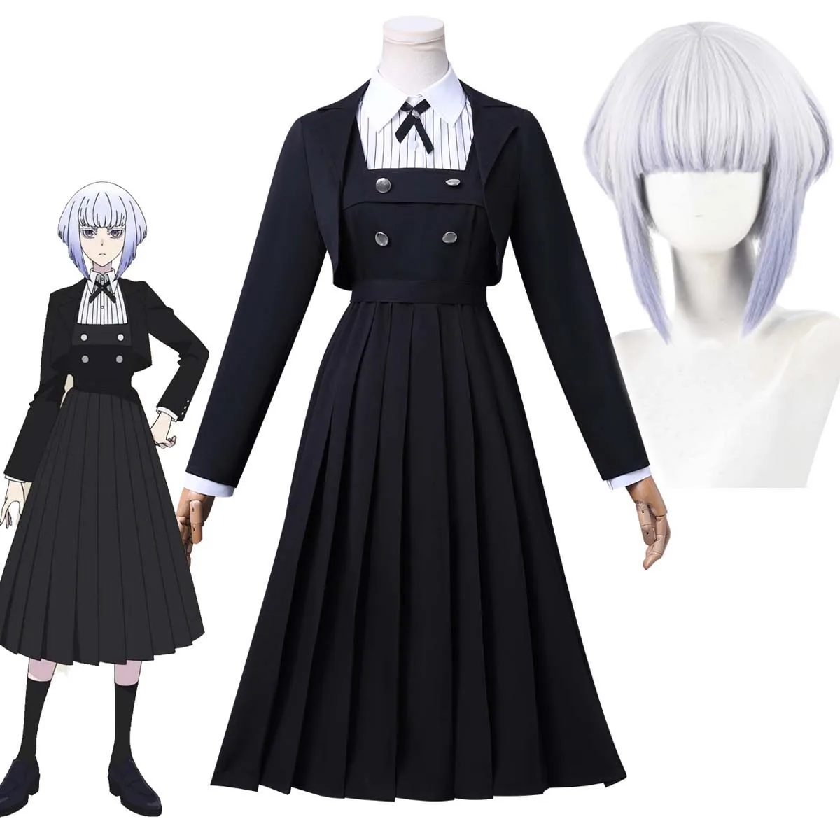 Women Anime Rock Is a Lady's Modesty Cosplay Shiraya Tamaki Japanese JK School Uniform Costume or Wig AOKG-286
Women Anime Rock Is a Lady's Modesty Cosplay Shiraya Tamaki Japanese JK School Uniform Costume or Wig AOKG-286
