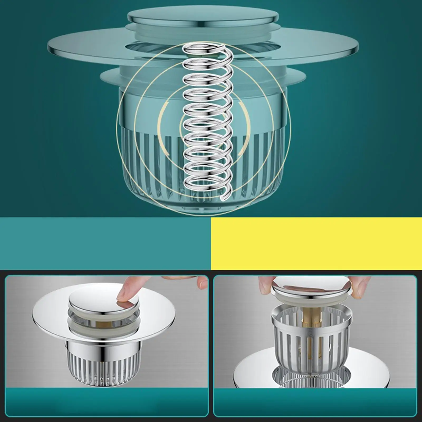 Kitchen Sink Drain Strainer,Kitchen Sink Strainer and Stopper,Replacement,Prevents Odor Metal Stainless Steel Sink Stopper
Kitchen Sink Drain Strainer,Kitchen Sink Strainer and Stopper,Replacement,Prevents Odor Metal Stainless Steel Sink Stopper